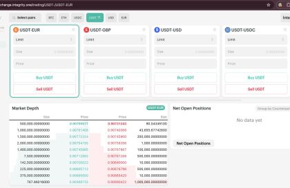 Launching of the Integrity One Crypto Exchange trading platform